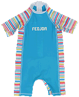 Girl All-in-one UV Protection sunsuit UPF 50+ Sand resistant FLORA  